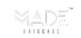 Made Haircare logo on a black background